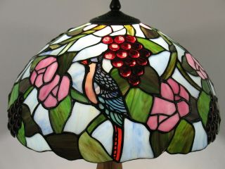 16 " Art & Craft Tiffany Style Multi - Color Stained Glass Table Lamp Shade