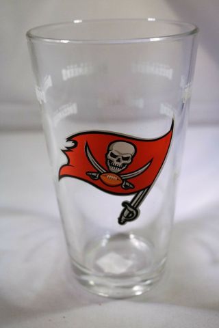 Tampa Bay Buccaneers Satin Etch 16oz Collector Pint Beer Glass