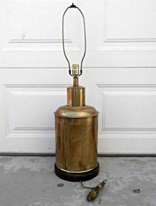 Vintage Frederick Cooper Chicago Brass Oriental Ginger Jar Style Table Lamp