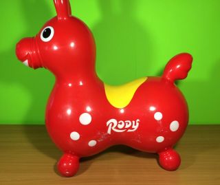 Vintage 1984 Ledra Plastics Toddler Rody Horse Bouncing Buddy Toy Red
