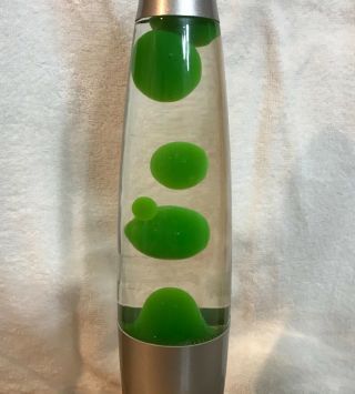Intertek Motion Lava Lamp Lime Green Paraffin Wax And Clear Water Liquid 1308
