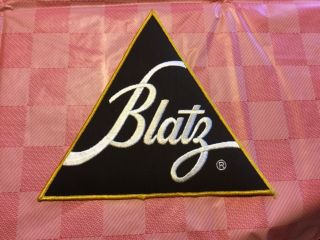 Vintage Blatz Beer Sew/on Patch.  9x9x9 Inches Old Stock.  Drivers Patch ?