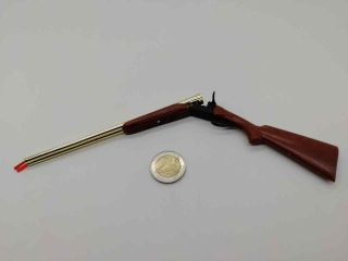 Double Barrel Shot Color Gold Marx Cap Gun Vintage Miniature Toy