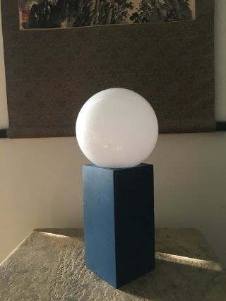 Mid Century Modern Orb Lamp W/ Dimming Feature 14” Tall Space Age