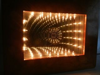 Infinity Mirror Beautifully Hand Made Solid Wood