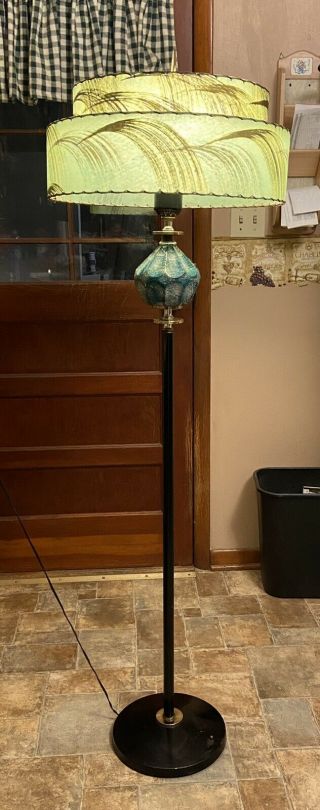 Awesome Vintage Atomic Mid Century Modern Green Floor Lamp Lamp