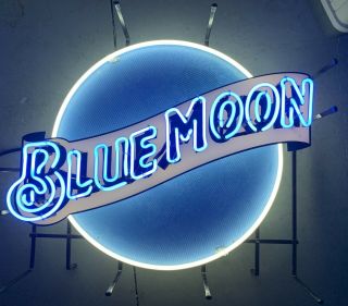 Blue Moon Beer Ca Lamp Neon Light Sign 20 " Hd Vivid Printing