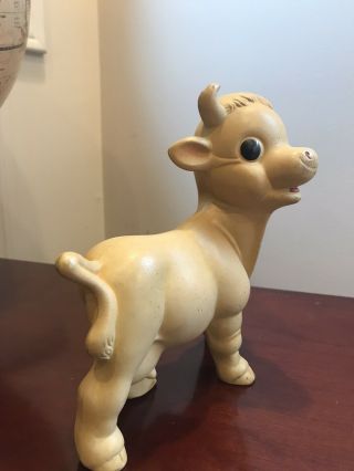 Vintage Cow Squeak Toy By Rempel Akron Ohio USA Still Squeaker 2