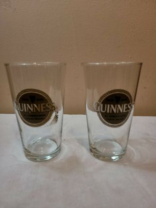 Set Of 2 Guinness Pint Glass St.  James Gate Dublin Ireland