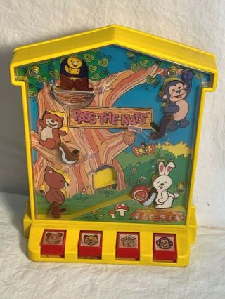 Vintage 1974 Tomy Pass The Nuts Flipper Pinball Type Kids Child 