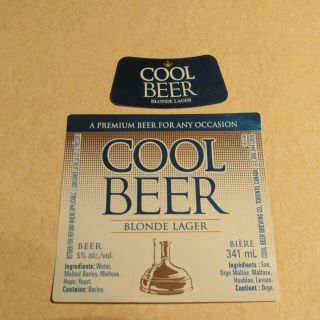 Cool Beer Brewing Blonde Lager Beer Label Toronto - Canada