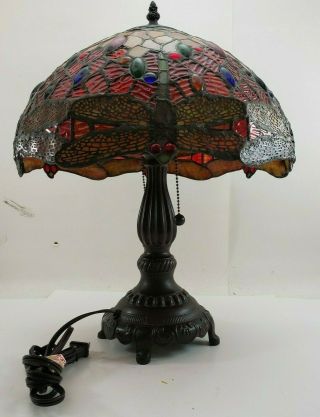 Tiffany Style Dragonfly Stained Glass Table Lamp Dragon Fly