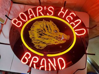 Boars Head Brand Neon Sign 21 " X19 "