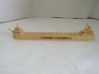 Ss Edmund Fitzgerald - Small Wooden Ship Model - 1980 