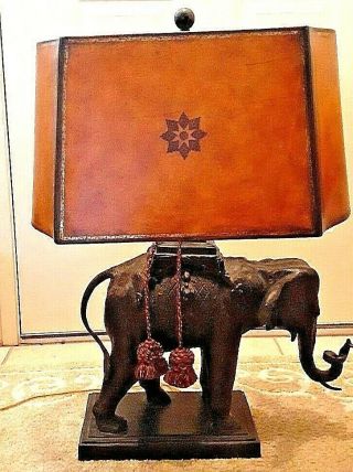 Maitland Smith Bronze Elephant Table Lamp
