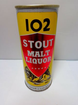 16oz 102 Stout Malt Liquor Straight Steel Pull Tab Beer Can 160 - 22 General Brg