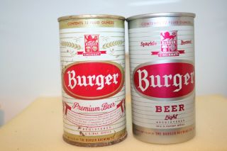 Burger Beer 12 Oz.  Ss And Aluminum Pull Tabs From Ohio