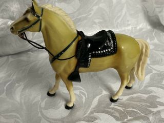 Vintage Hartland Plastic Roy Rogers Horse With Saddle Trigger