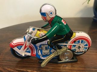 Schylling Collector Series Toys Wind Up Metal Motorcycle Racer
