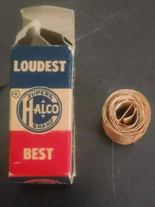 Vintage Halco Loudest Best Repeating Paper Caps Empty Box Partial Roll