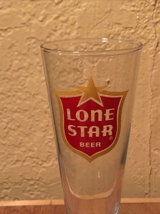 Lone Star Pilsner Beer Glass,  no chips,  scratches,  cracks or stains 3