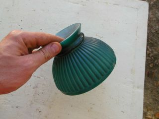 Vintage Small 6 " Oil Lamp Glass Kerosene Shade Greenish Blue
