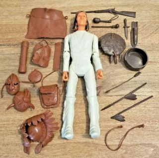Vintage 1967 Marx Toys Johnny West Geronimo Action Figure With 20 Accessories