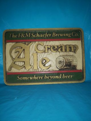 F&m Schaefer Brewing Co.  Cream Ale Sign