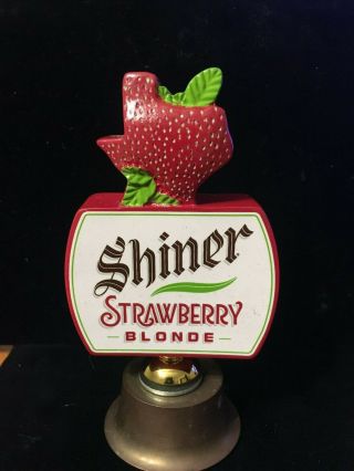 Shiner Beer Strawberry Blonde Special Texas Beer Tap Handle