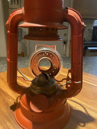 Vintage Dietz Comet Lantern,  Kerosene Made In Usa Red