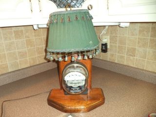 Vintage Sangamo Electric Meter Springfield Illinois Table Lamp Light