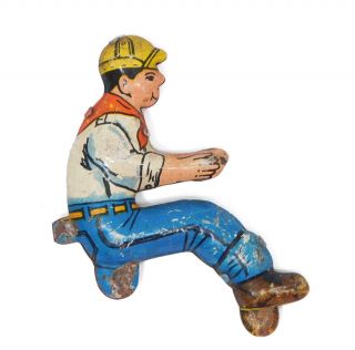 Marx Wind Up Tractor Bulldozer Driver Only Tin Litho Man Farmer Parts Repair
