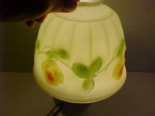 Vintage Reverse Painted Glass Bell Shade