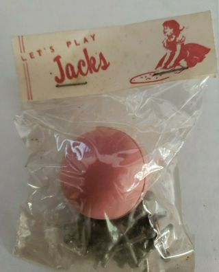 Vintage Alox Mfg.  Co.  St.  Louis Jacks Set.  Jax And Ball In Package