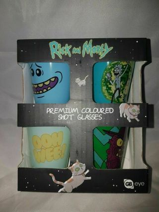 Rick And Morty Premium Coloured Shot Glasses (mhb009)