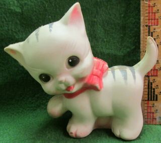 Old Rubber Cat / Kitten Squeaky Toy { }