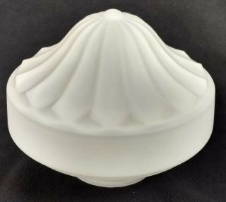 Vintage Art Deco Frosted White Glass Ceiling Light Shade Globe Appr.  4 " Fitter