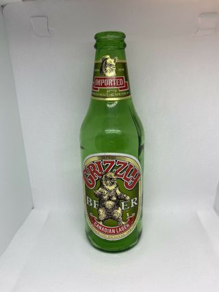 Canada Glass Beer Bottle Hamilton Brewing Grizzly Canadian Lager
