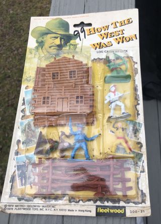 1978 How The West Was Won Log Cabin Attack On Card Fleetwood Toys
