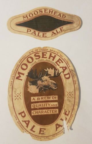 Old Beer Label From Canada/moosehead Brunswick Breweries Ltd. ,  Fairville