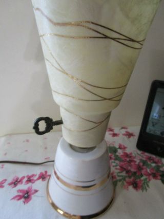 Collectable Mid.  Century Modern Lamp And Fiberglass Shade