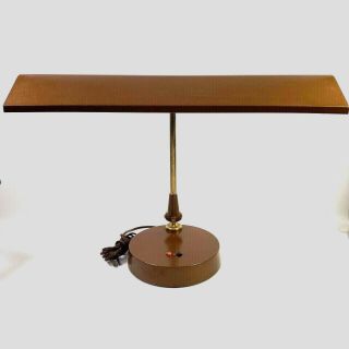 Vintage Industrial Brown Metal Desk Lamp Mid Century Art Deco Modern