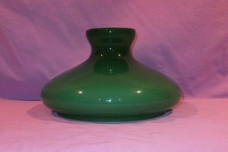 Old 10 " Green Cased Glass Student Oil Lamp Shade