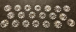 20 Vintage Carved Glass Rosettes Flowers For Chandelier Parts 22mm