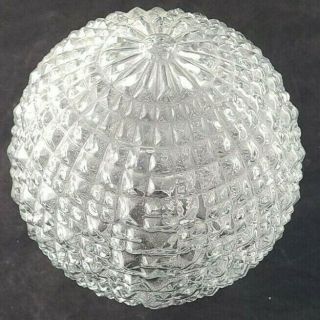 Vintage Cut Pattern Glass Lamp Light Globe Shade Flawless