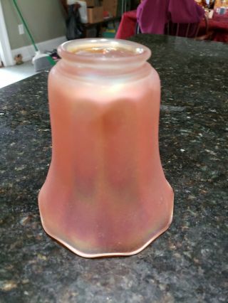 Vintage Nuart Marigold Carnival Glass Lamp Shade