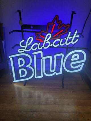 24 " X 24 " Labatt Blue Light Neon Sign Light Beer