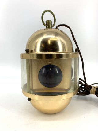 Vtg 60’s Swiss Golden Beacon Color Hanging Lamp Light Model 160 - Doesn 