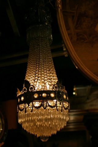 period French Empire gilded bronze,  crystal huge chandelier,  circa 1880 3