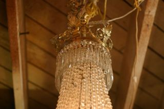 period French Empire gilded bronze,  crystal huge chandelier,  circa 1880 5